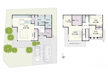 新築2階建プラン図